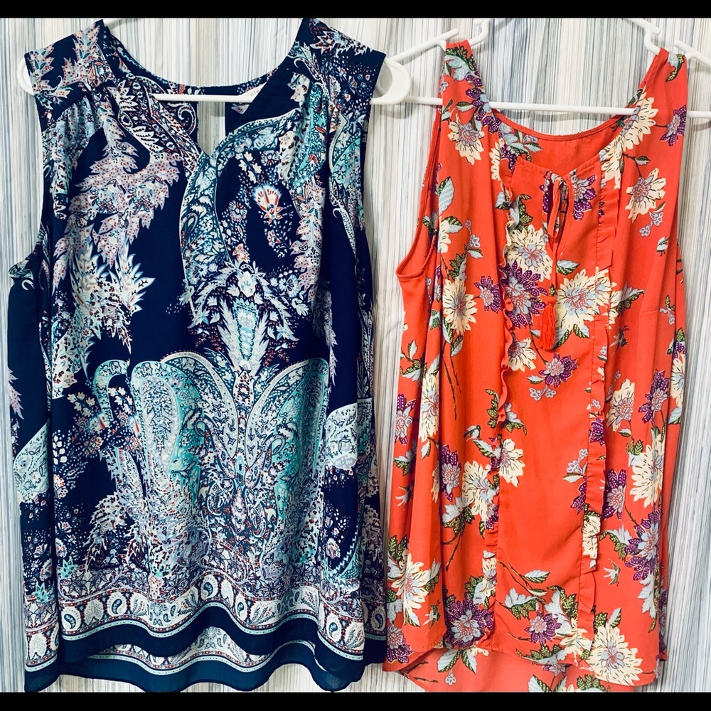 Lot of 2 women’s 1x sleeveless tops